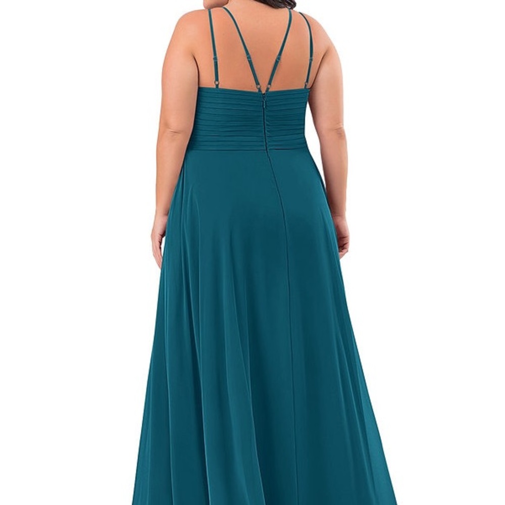 Azazie brand Melinda style ink blue dress. Size A14. New with Tags. - Picture 3 of 6